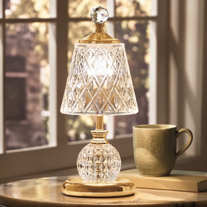 Traditional Gem Touch Lamp, Gold, large