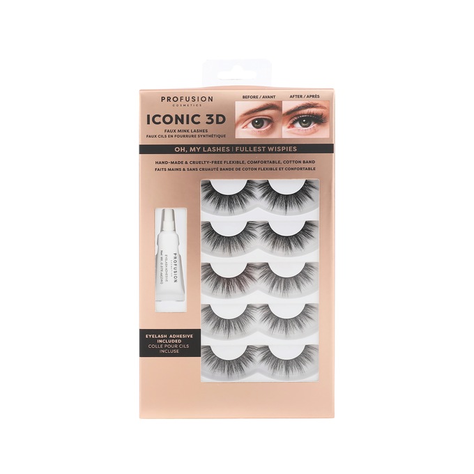 Faux Eyelash & Adhesive Set, , large