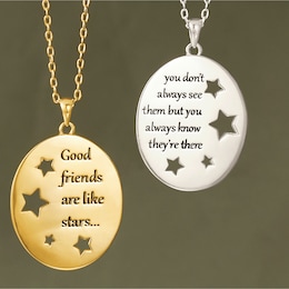 Sterling Silver Friends Pendant, , large