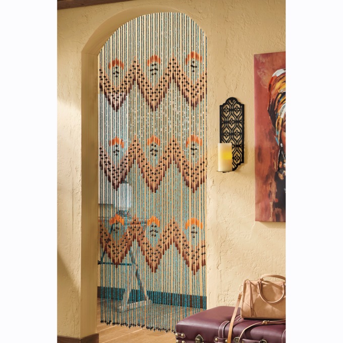 Global Beaded Door Curtain, Multi, large