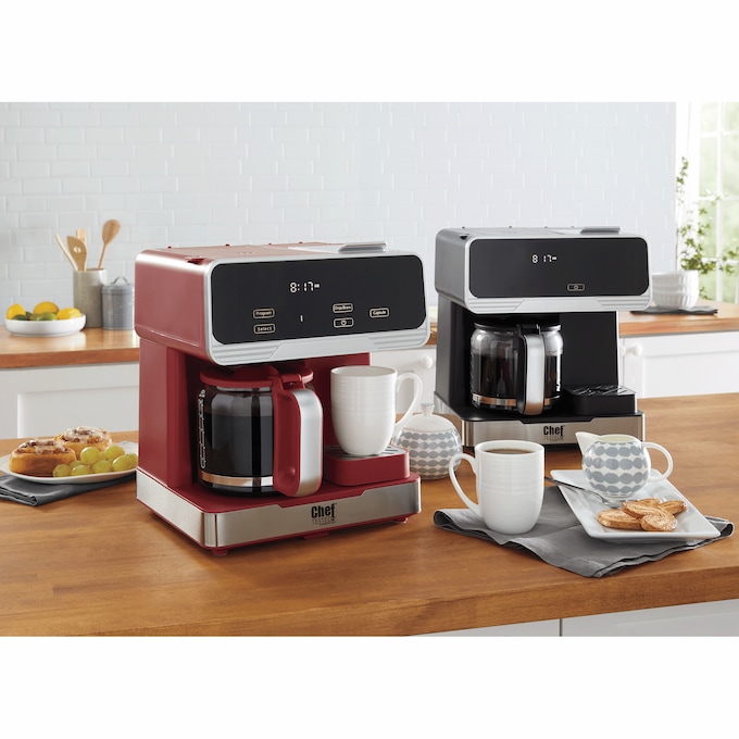 Chef Tested 2-Way Digital Coffee Maker, Black, large