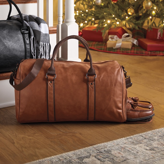 Men's Duffle Bag, Brown, large
