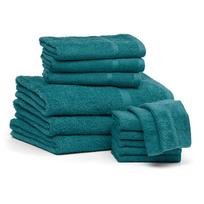 Serene Cotton Terry Bath Towel Set, 12 Pieces, , large