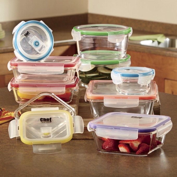 Chef Tested 18 Piece Glass Storage Set By Montgomery Ward Montgomery Ward