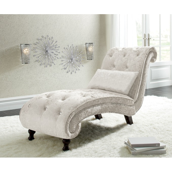 Tufted Crystal Chaise, , large