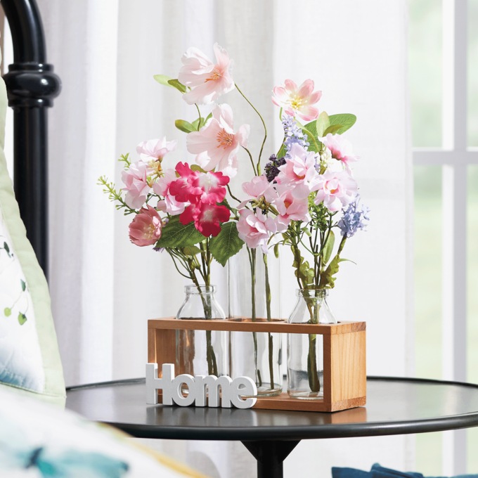 Wildflowers in Triple Vase, , large
