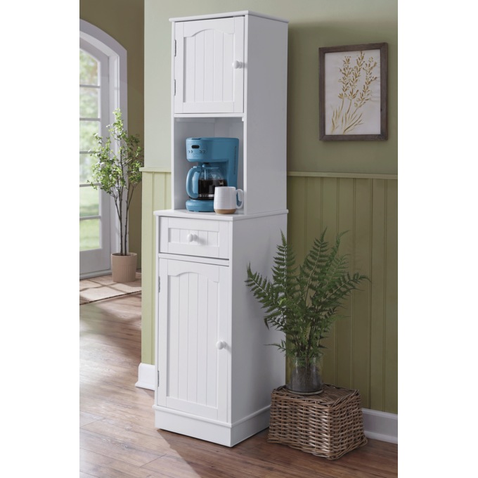 Melissa Tall Storage Pantry, White, large