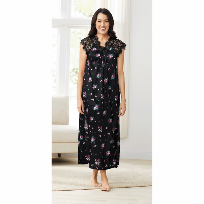 Tricot Gown with Lace, , large