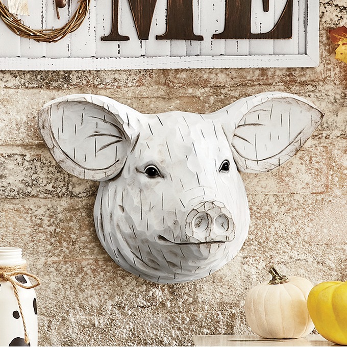 Carved Pig Wall Decor Montgomery Ward