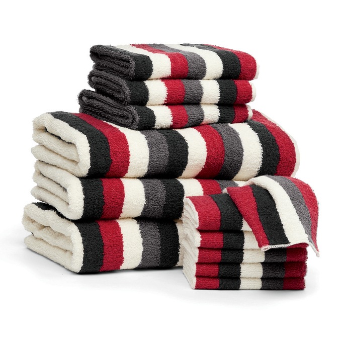 Serene Cotton Terry Bath Towel Set, 12 Pieces