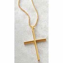 Long Tube Cross Pendant , , large