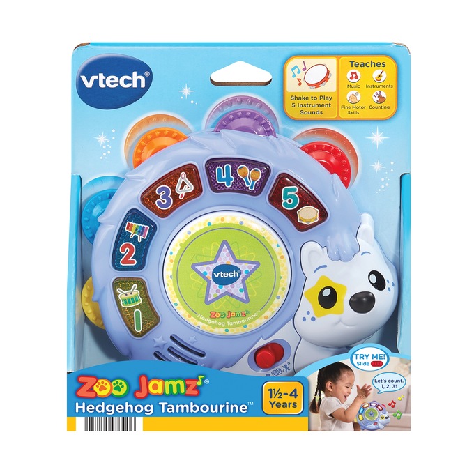 VTech Hedgehog Tambourine, Multi, large