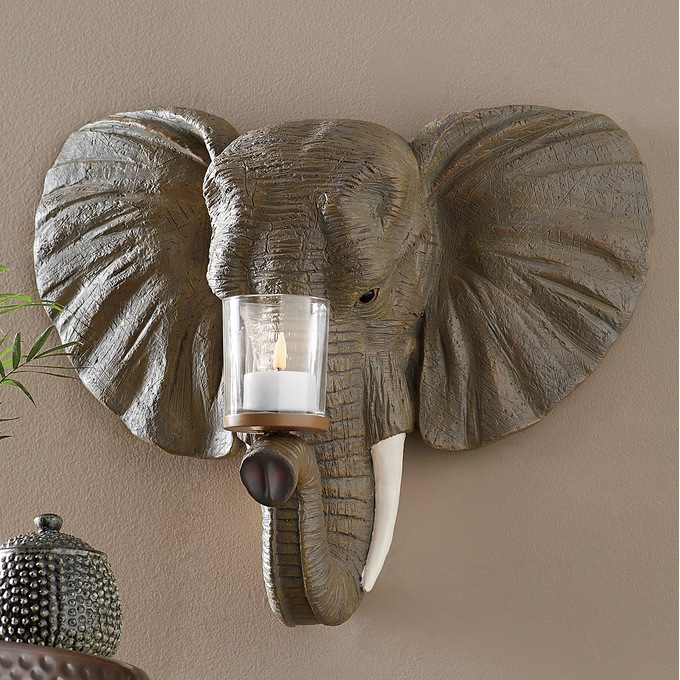 Elephant Wall Sconce, , large