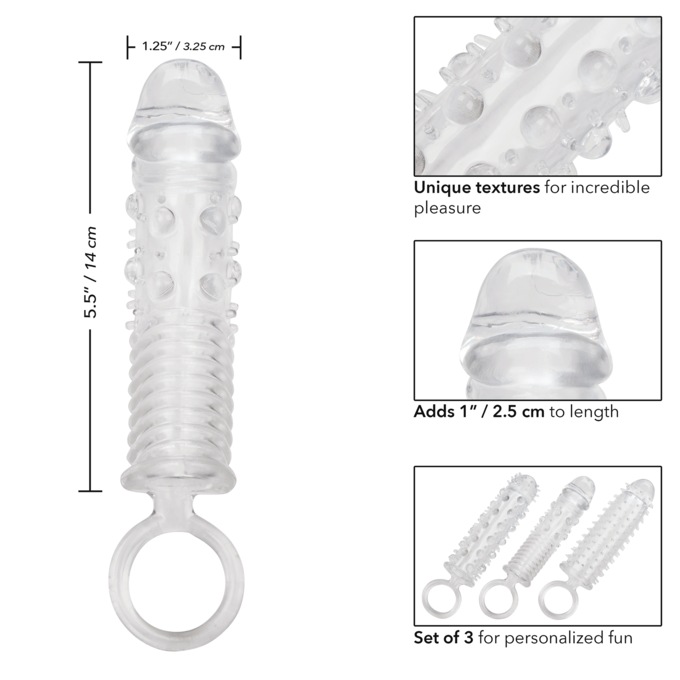 3-Piece Textured Extension Set, , large