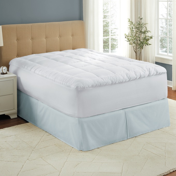 Ultra-Soft Pillow Mattress Topper, White, large
