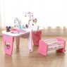 23-Piece Nursery Station with Crib, Pink, large