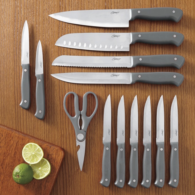 Ginny&#39;s 14-Piece Cutlery Knife Block with Sharpener, , large