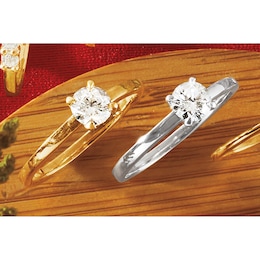 Lab-Diamond Solitaire Ring, , large