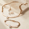 Crystal/Faux-Pearl Drop Necklace and Earring Set & Bracelet &ndash; Buy Both and Save, Goldtone, large