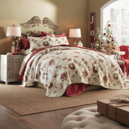 Reversible Holiday Nostalgia Oversized Quilt and Sham, , large