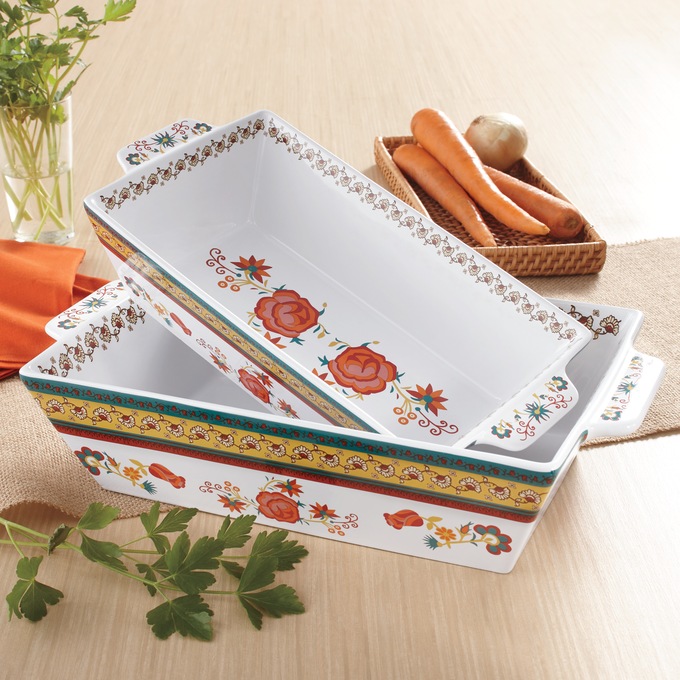 2-piece Paisley Nested Bakeware Set, , large