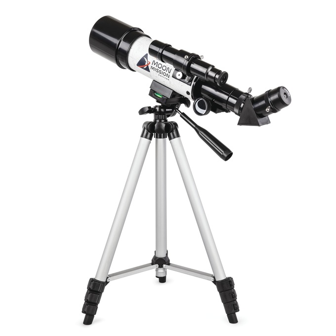 Personalized Moon Mission Travel Scope 60 Telescope, Black, large