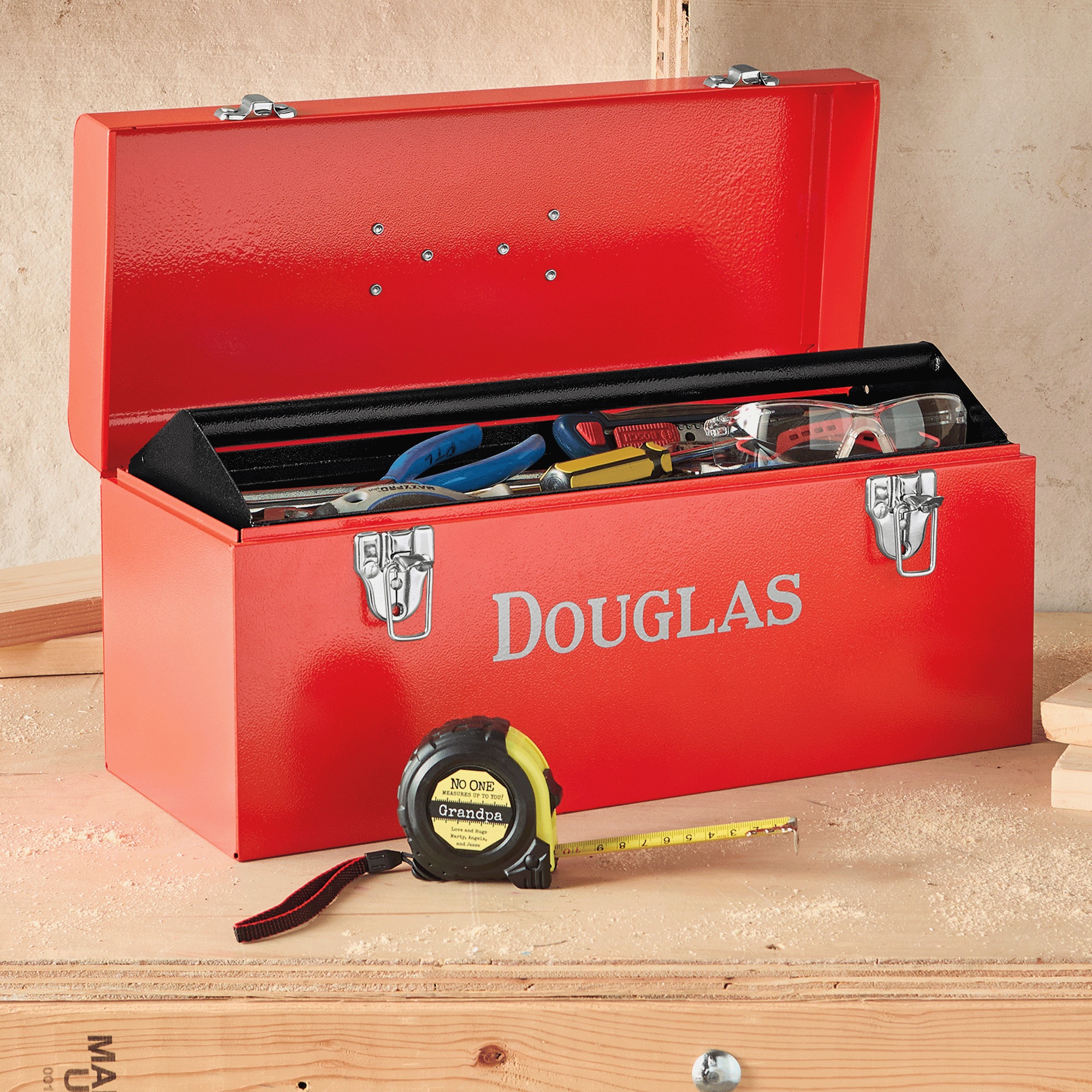 Personalized Toolbox, Red, large