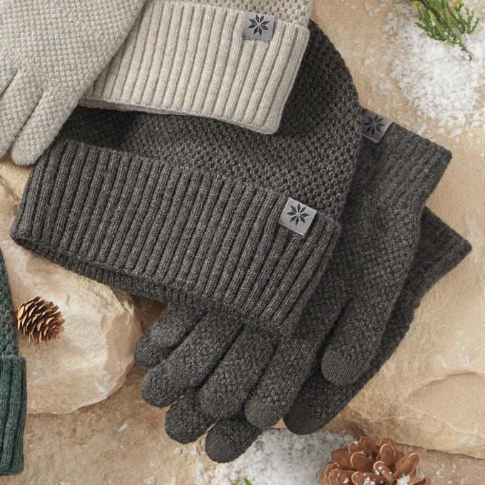 Britt's Knits Tahoe Waffle Hat and Glove Set, , large