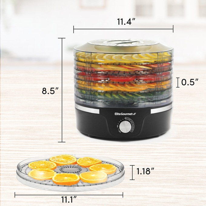 Elite Gourmet Adjustable Height Dehydrator, , large