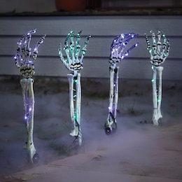 Set of 4 Solar Skeleton Arm Stakes, , large