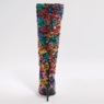 Azalea Wang Jimena Sequin Boot for Women with Checkered Pattern and 3” Heel, , large