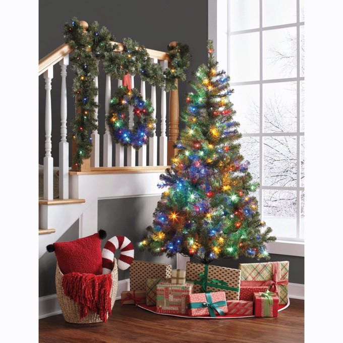 Pre lit pre decorated christmas tree on sale