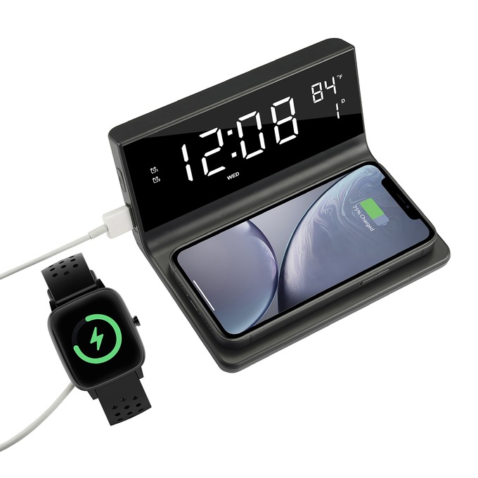 Supersonic Alarm Clock Wireless Charger, , large