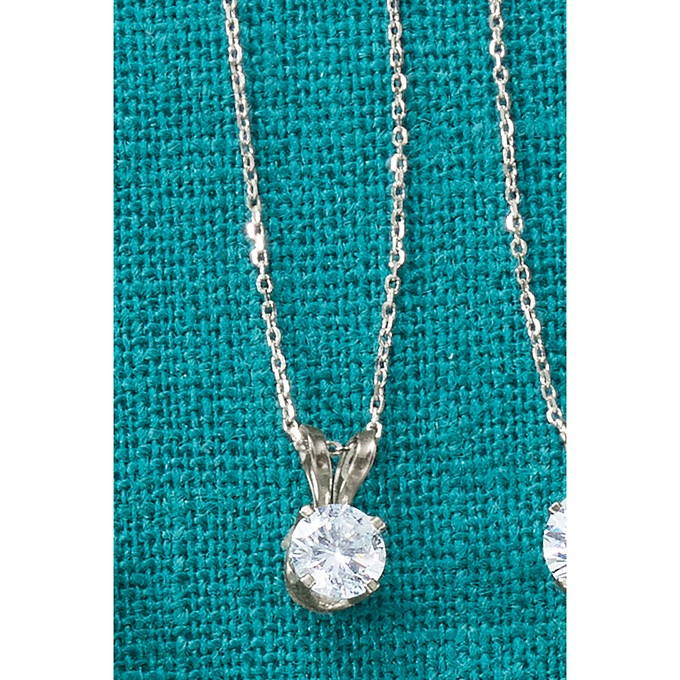 14K Gold Lab-Created Diamond Round Solitaire Post Earrings - .50 CTTW, , large