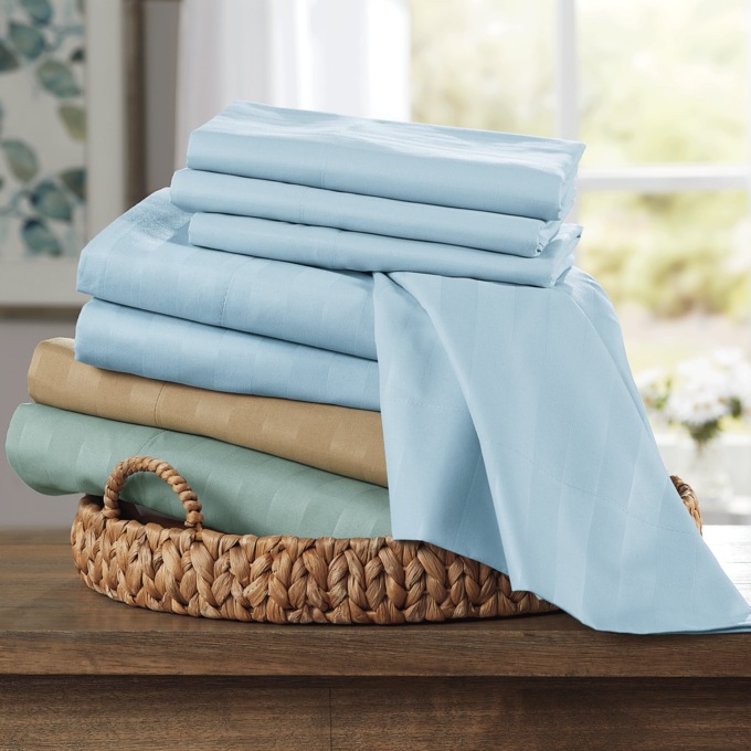 Bed Tite Damask Stripe Sheet Set, , large