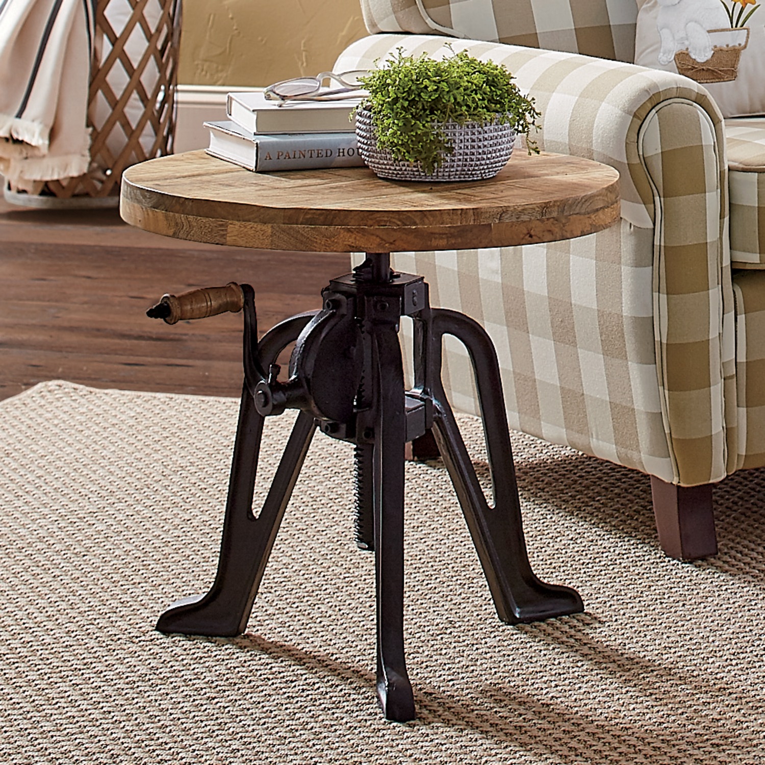 Crank Coffee Table and End Table Montgomery Ward