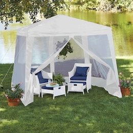 Temporary Gazebo with Netting, , large