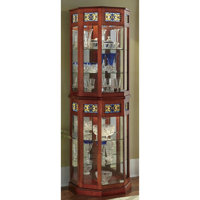 Stained Glass Lighted Curio Cabinet Montgomery Ward