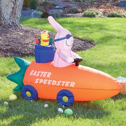 Carrot Car Easter Inflatable, , large