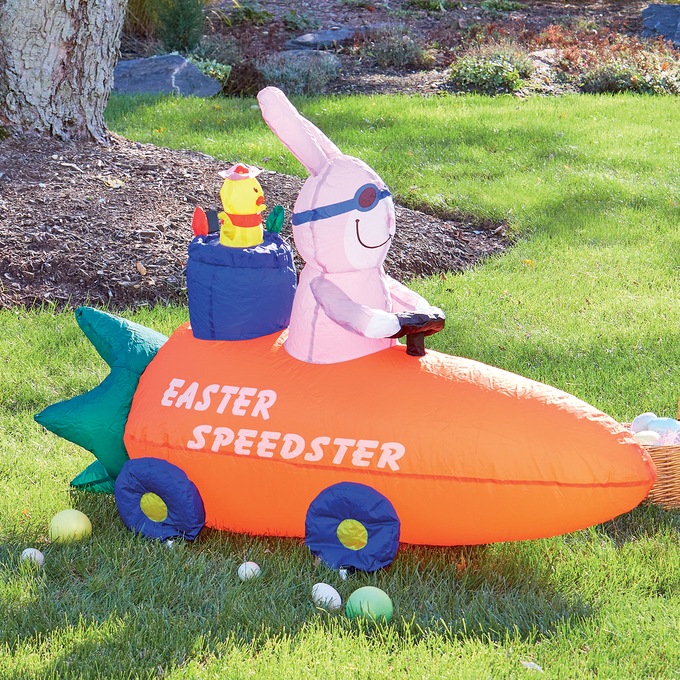 Carrot Car Easter Inflatable, , large