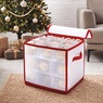 Simplify 27-Count Ornament Storage Organizer, Red, large