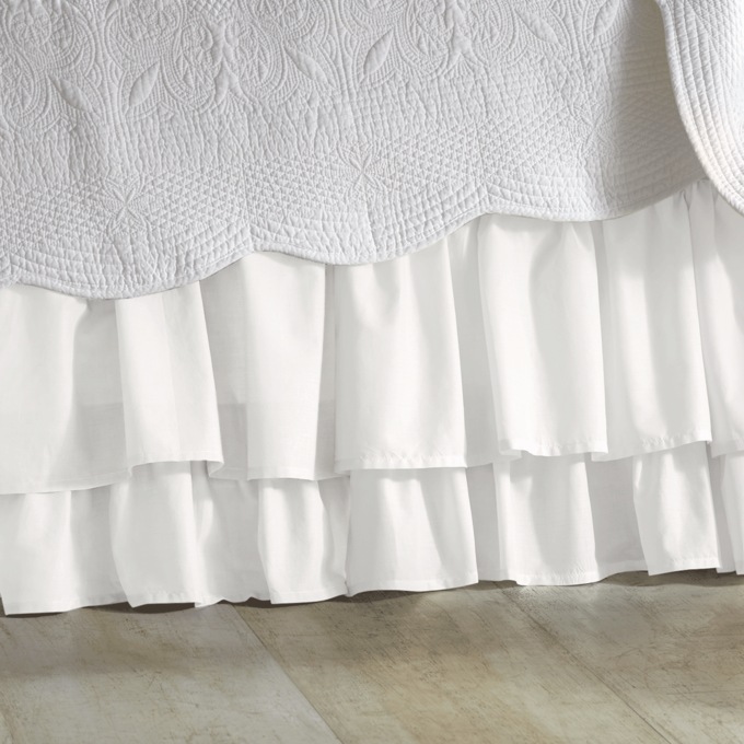 Cottage Voile Bedskirt, , large