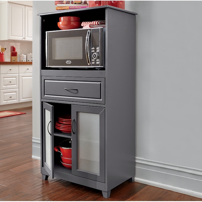 Microwave Storage With Glass Door Cabinet Montgomery Ward