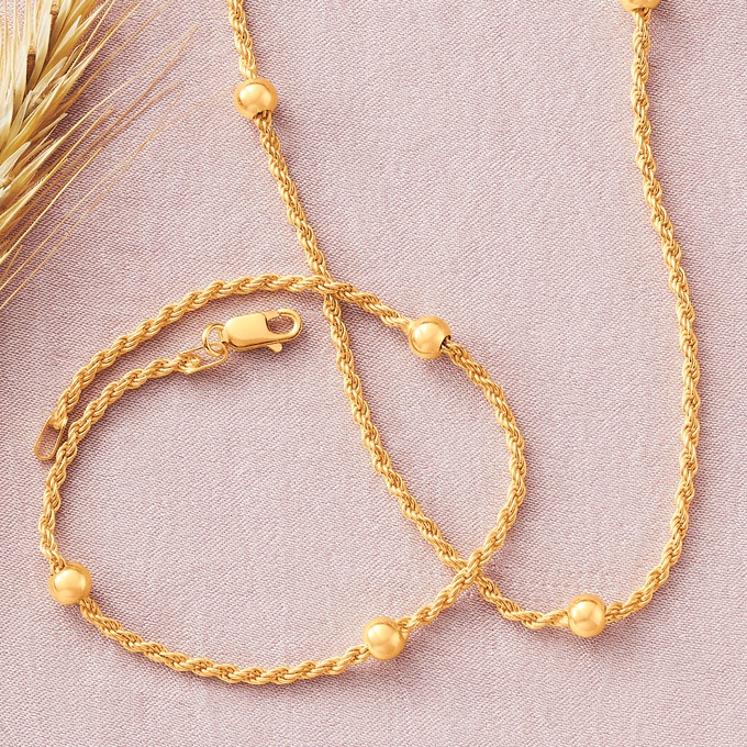 Chain Ball Necklace and Bracelet Set, , large