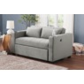 Convertible Loveseat with USB and Cupholders, Gray, large