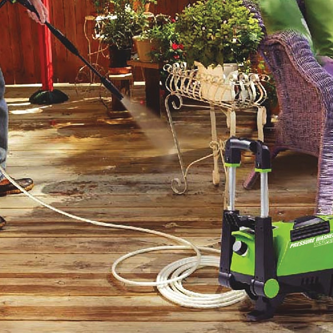 Earthwise 1650 PSI Corded Pressure Washer, Green, large