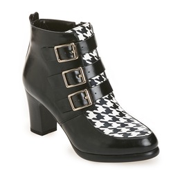 Houndstooth Inset Bootie by Midnight Velvet, , large