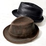 Leather Fedora, , large