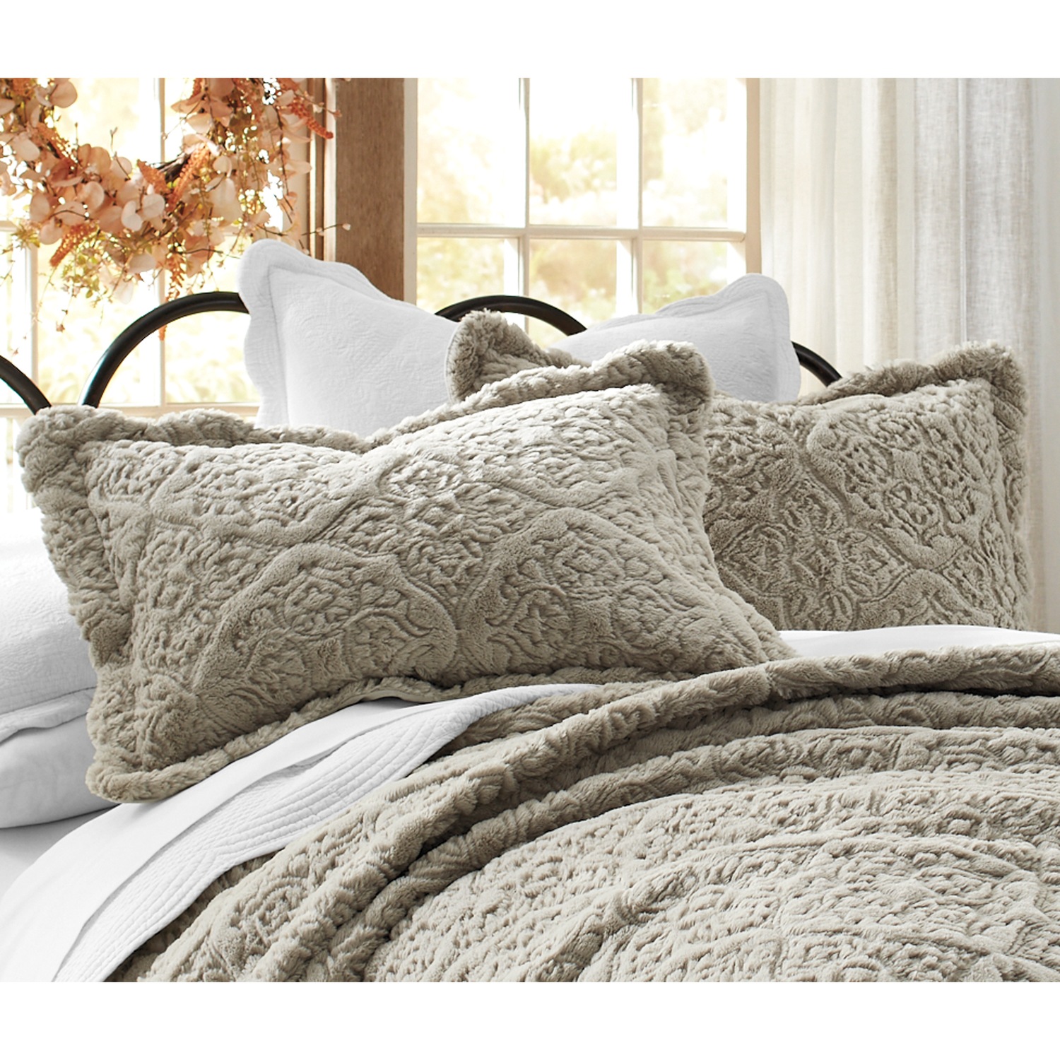 Faux-Fur Oversized Quilt and Sham | Montgomery Ward