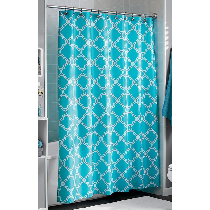 Color Connection Geo Shower Curtain, , large